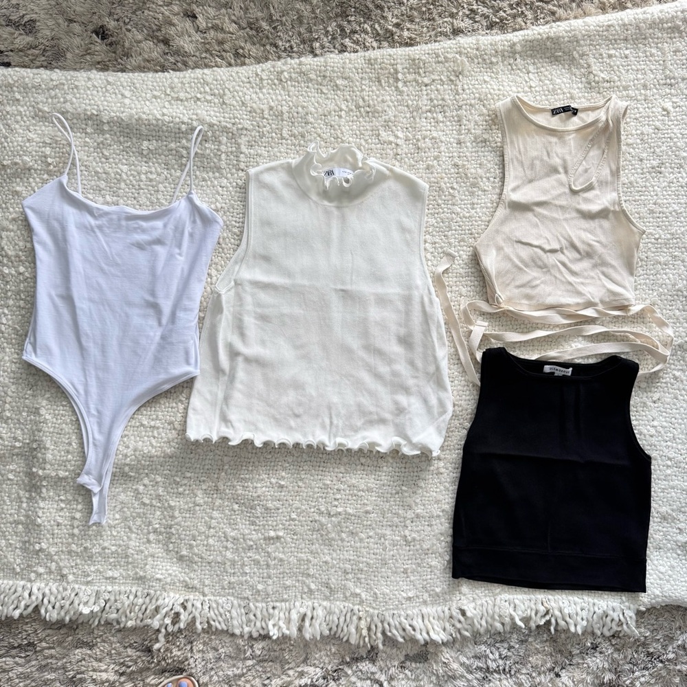 ZARA bundle of veriety of tops and bodysuit sizes S and M